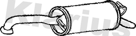 Klarius TY582G Rear Muffler - 1