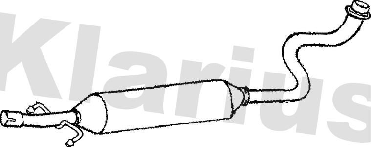 Klarius TY587A Centre Muffler - 1