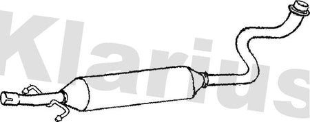 Klarius TY587A Centre Muffler - 1
