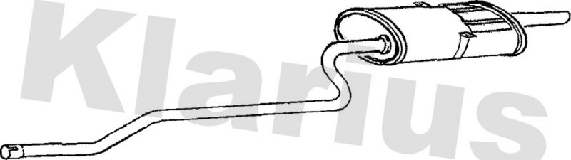 Klarius TY604A Rear Muffler - 1