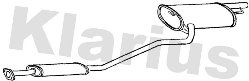 Klarius TY606W Rear Muffler - 1
