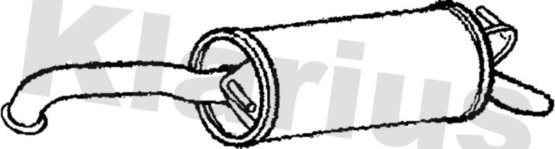 Klarius TY668E Rear Muffler - 1