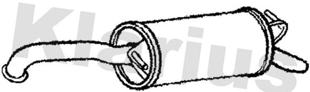 Klarius TY692V Rear Muffler - 1