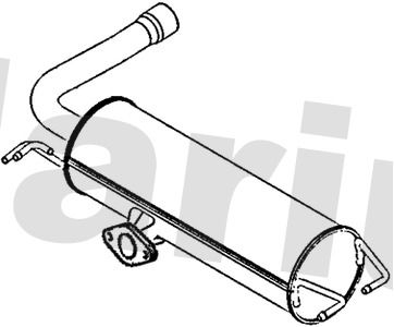 Klarius TY695P Rear Muffler - 1