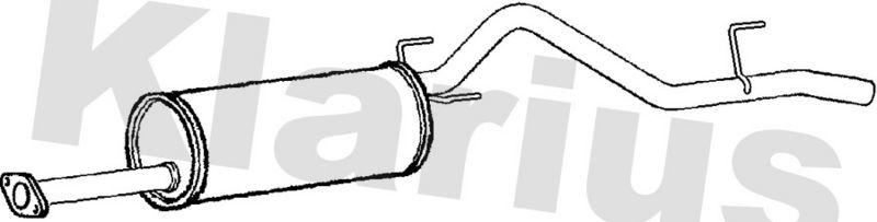 Klarius TY751H Rear Muffler - 1