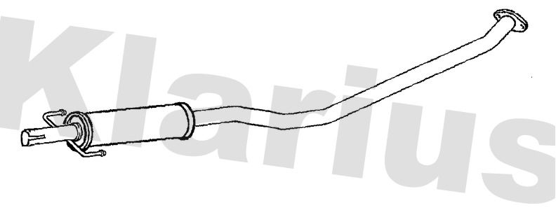 Klarius TY755C Centre Muffler - 1