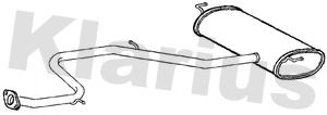 Klarius TY909B Rear Muffler - 1