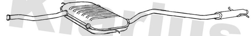 Klarius VO211V Rear Muffler - 1