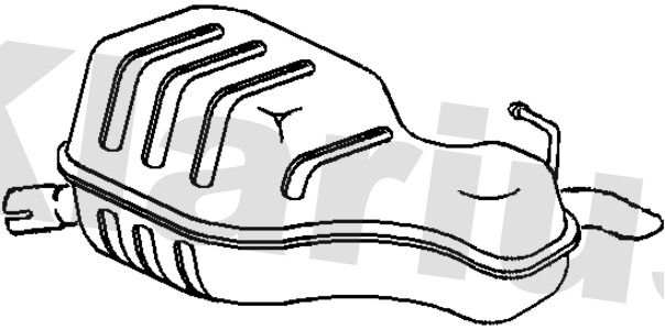 Klarius VO382T Rear Muffler - 1