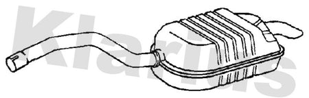 Klarius VO480A Rear Muffler - 1