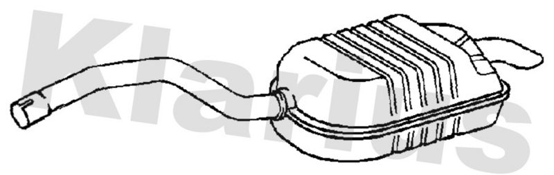 Klarius VO480A Rear Muffler - 1
