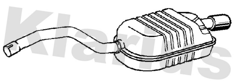 Klarius VO482W Rear Muffler - 1