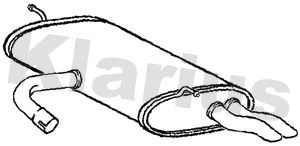 Klarius VW1148Q Rear Muffler - 1