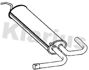 Klarius VW1586X Centre Muffler - 1