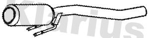 Klarius VW1595J Exhaust Pipe - 1
