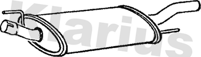 Klarius VW253M Rear Muffler - 1