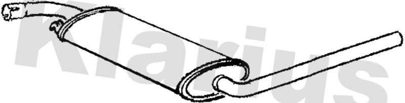 Klarius VW454T Centre Muffler - 1