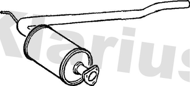 Klarius VW572V Centre Muffler - 1