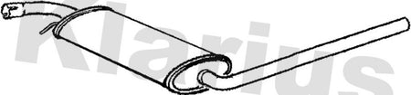 Klarius VW576M Centre Muffler - 1
