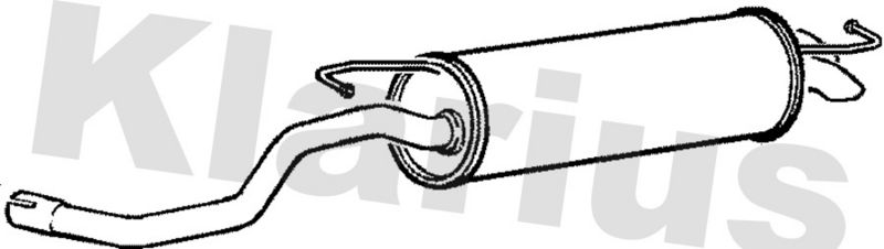 Klarius VW585B Rear Muffler - 1
