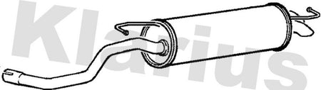 Klarius VW585B Rear Muffler - 1