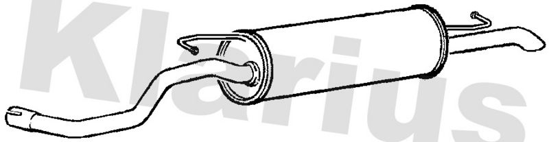 Klarius VW627M Rear Muffler - 1