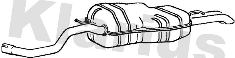 Klarius VW628L Rear Muffler - 1