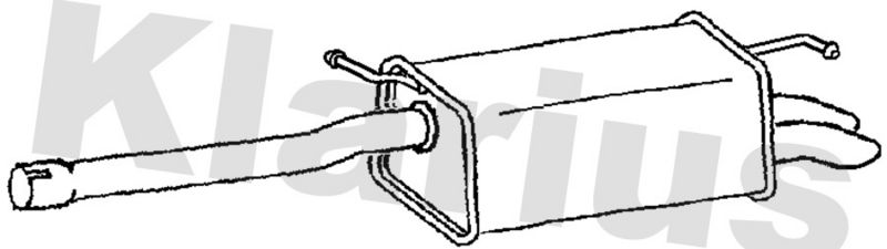 Klarius VW675T Rear Muffler - 1