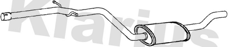 Klarius VW713L Centre Muffler - 1
