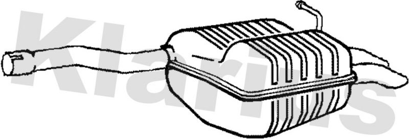 Klarius VW724W Rear Muffler - 1