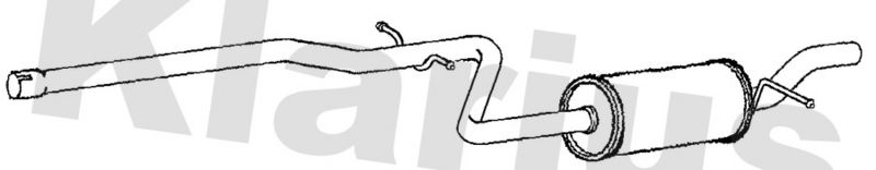 Klarius VW726T Centre Muffler - 1