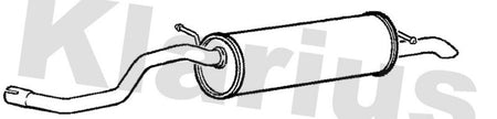 Klarius VW890C Rear Muffler - 1