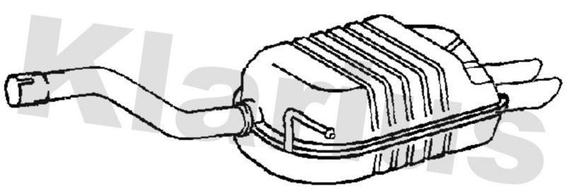 Klarius VW899M Rear Muffler - 1