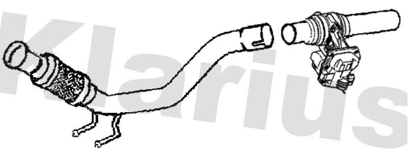 Klarius VW916M Exhaust Pipe - 1