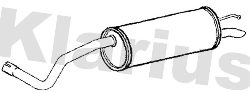 Klarius VW958C Rear Muffler - 1