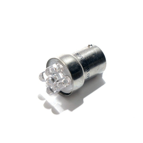Led Bulb - 12V BA15S 5-Led - Red