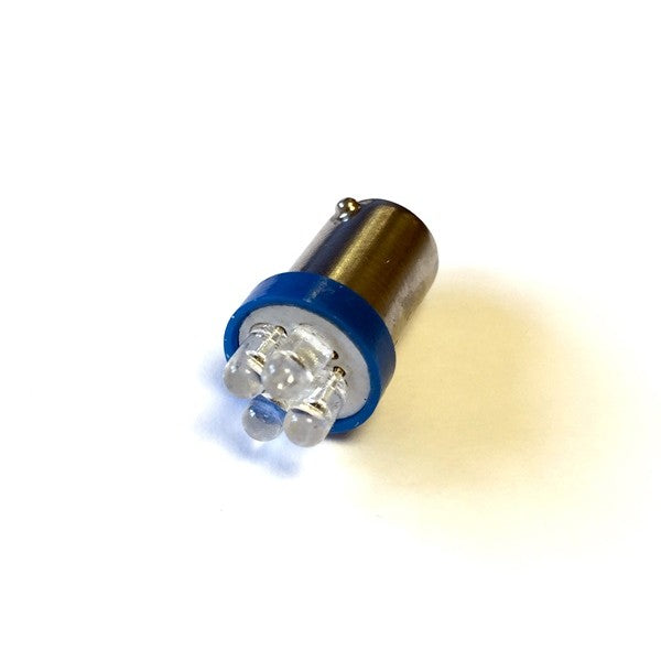 LED Bulb - 12V BA9S 4-LED - Blue