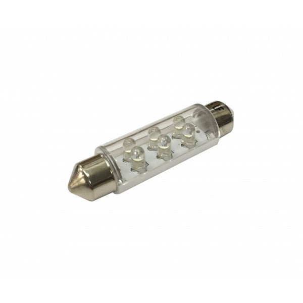 LED Bulb - 12V SV8.5 6-LED - White