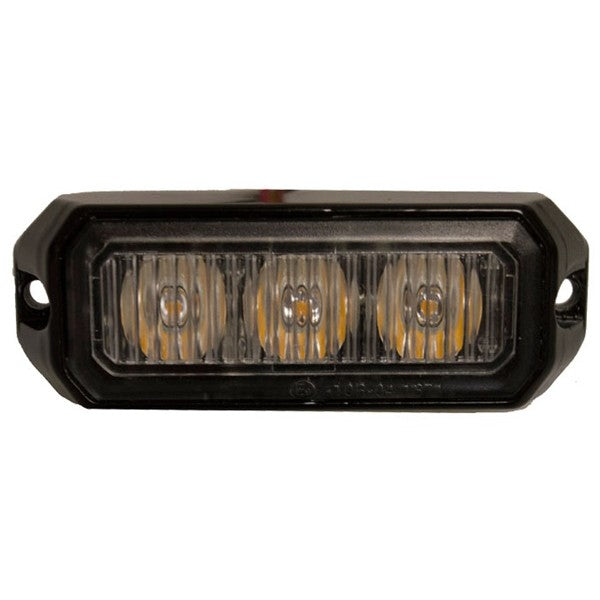 Amber LED Strobe Lamp - 3 x 3W - 12/24V