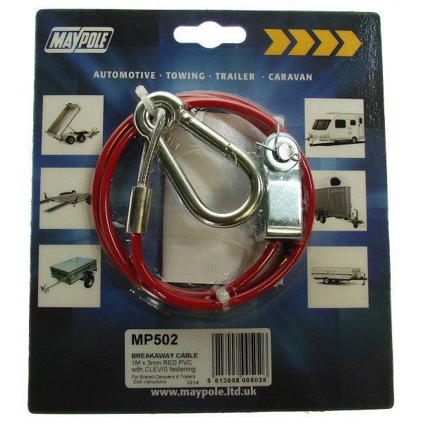Breakaway Cable - Plastic Coated - Red