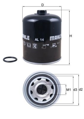 Mahle AL14D Air Dryer Cartridge, compressed-air system - 1