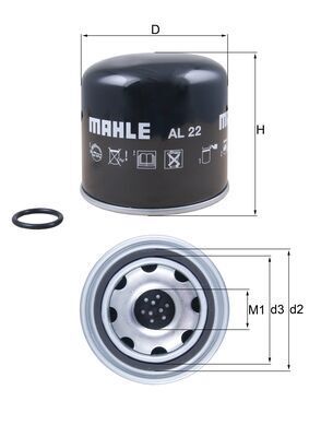 Mahle AL22 Air Dryer Cartridge, compressed-air system - 1