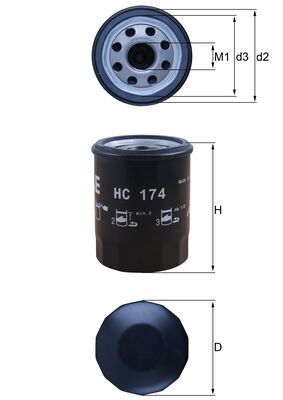 Mahle HC174 Hydraulic Filter, automatic transmission - 1