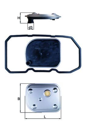 Mahle HX158D Hydraulic Filter, automatic transmission - 1