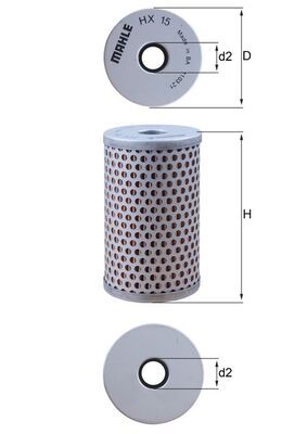 Mahle HX15 Hydraulic Filter, steering - 1