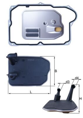 Mahle HX161D Hydraulic Filter, automatic transmission - 1