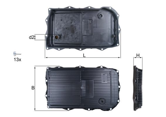Mahle HX184KIT Oil Sump, automatic transmission - 1