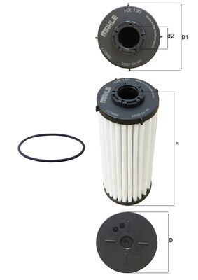 Mahle HX190D Hydraulic Filter, automatic transmission - 1