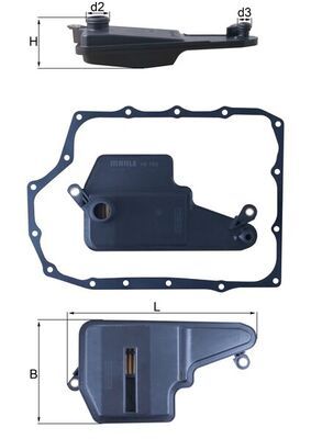 Mahle HX193D Hydraulic Filter, automatic transmission - 1