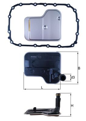 Mahle HX240D Hydraulic Filter, automatic transmission - 1